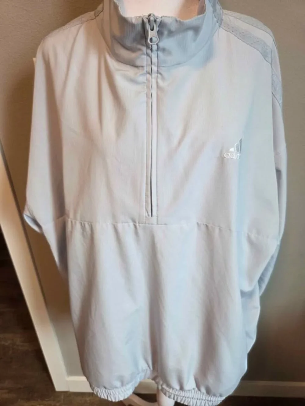 Adidas mens baby blue windbreaker XL
